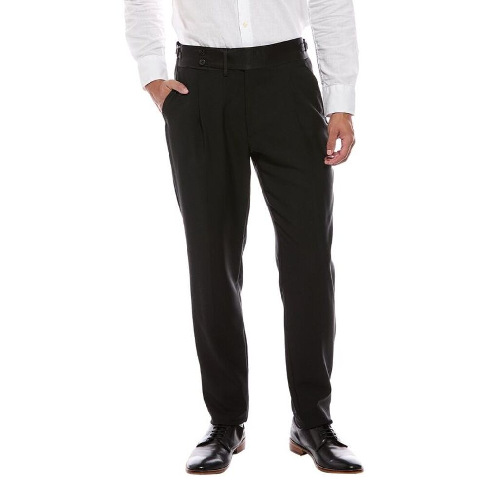 Isaia Mens  Wool & Mohair-Blend Pant, Black